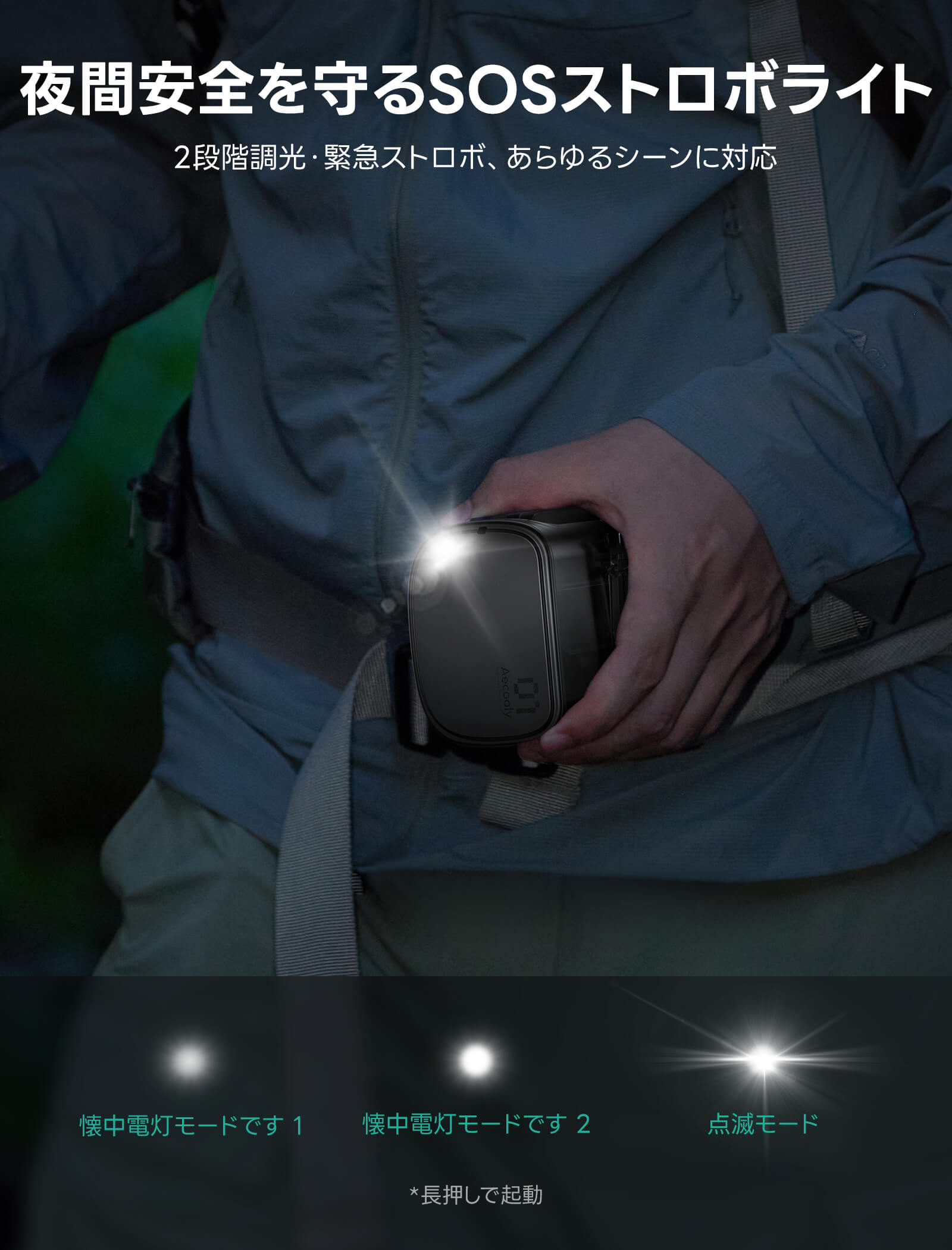 Flow 6000mAh | 大風量 腰掛け扇風機